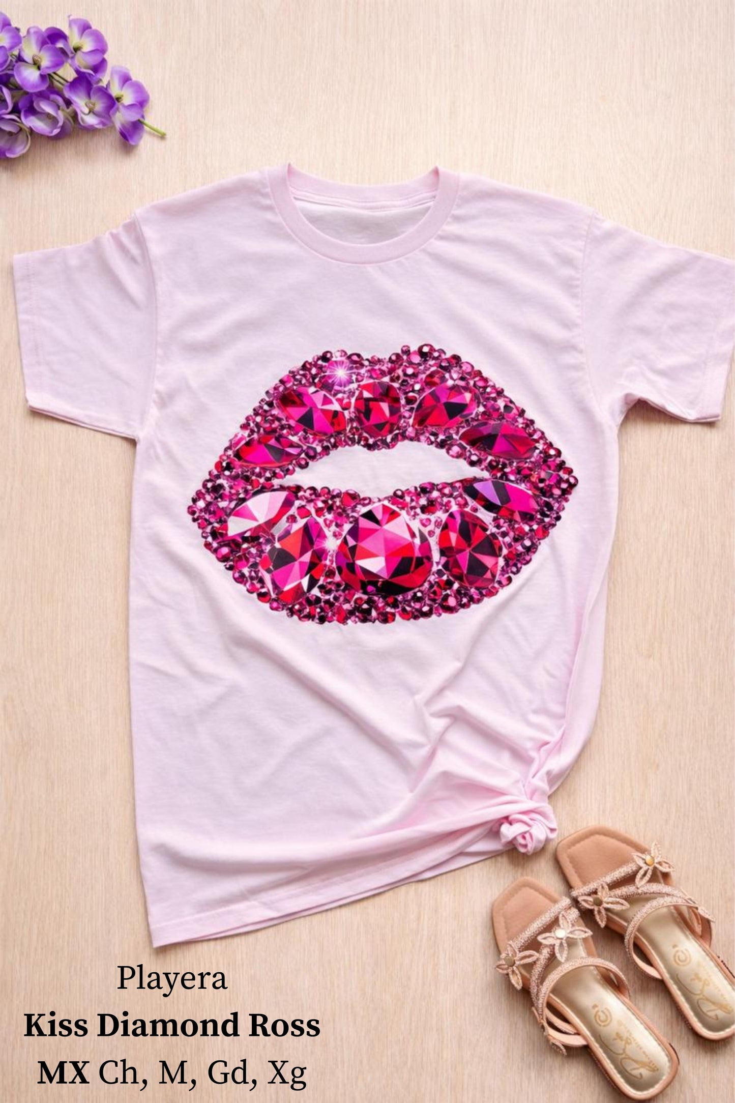 PLAYERA KISS DIAMOND ROSS