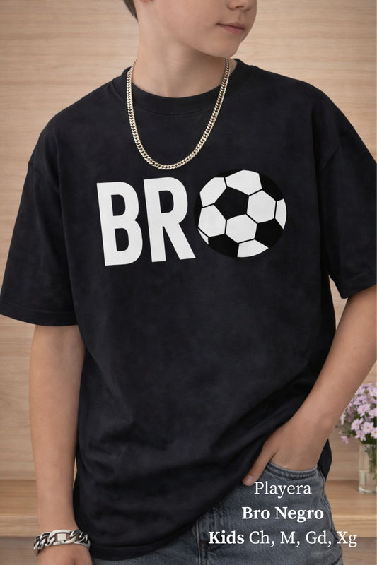 PLAYERA BRO NEGRO KIDS