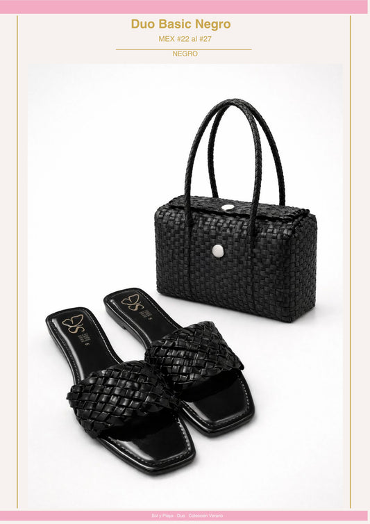 DUO BOLSA SANDALIA BASIC NEGRO