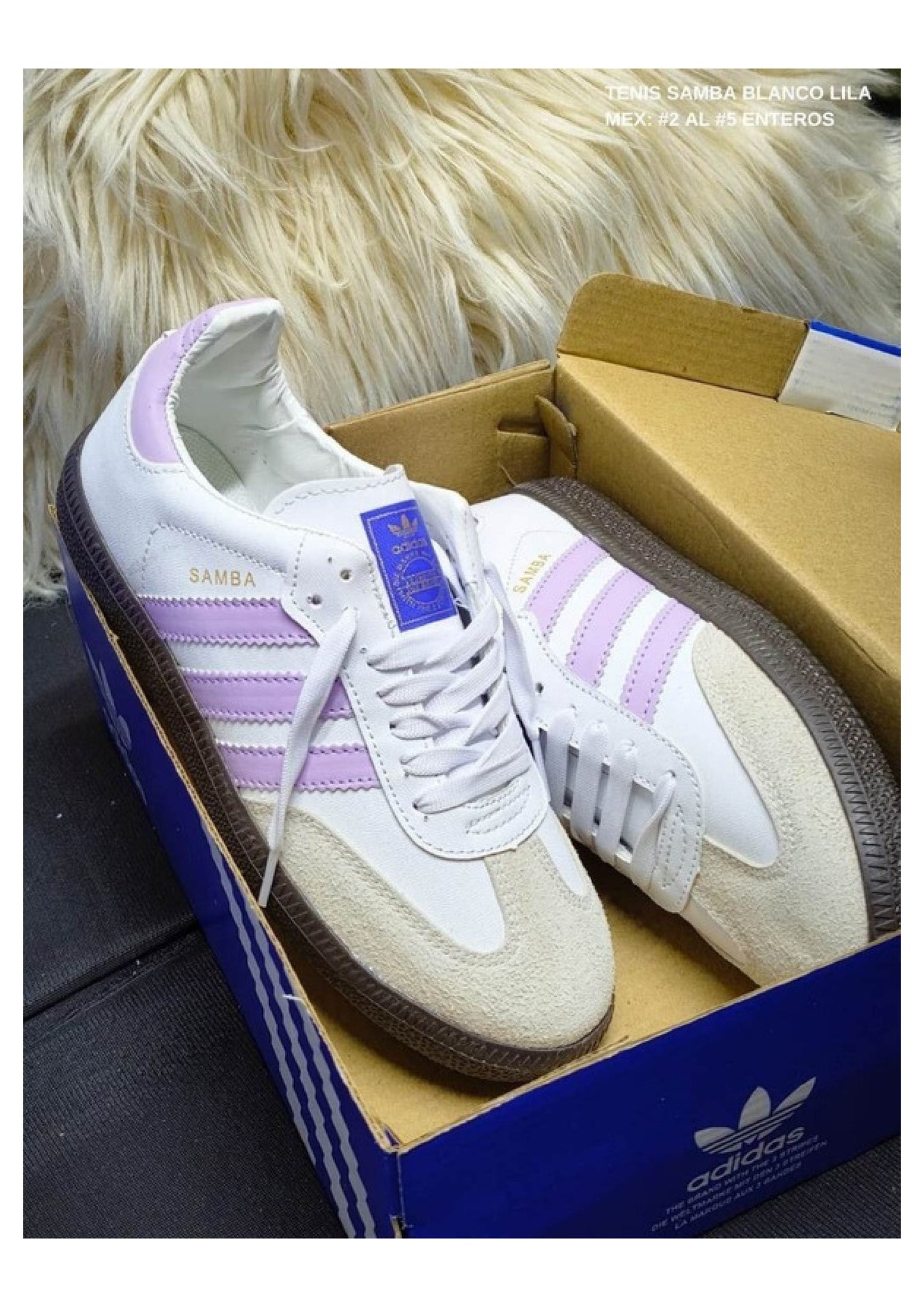 TENIS SAMBA BLANCO LILA