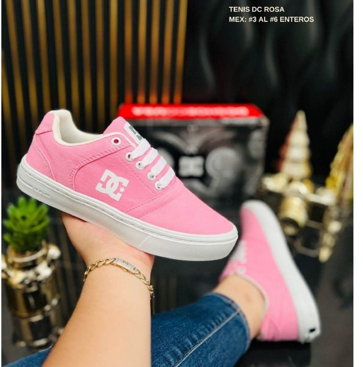 TENIS DC ROSA