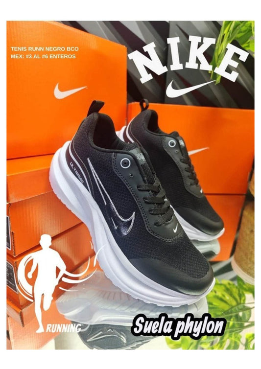 TENIS RUNN NEGRO BCO