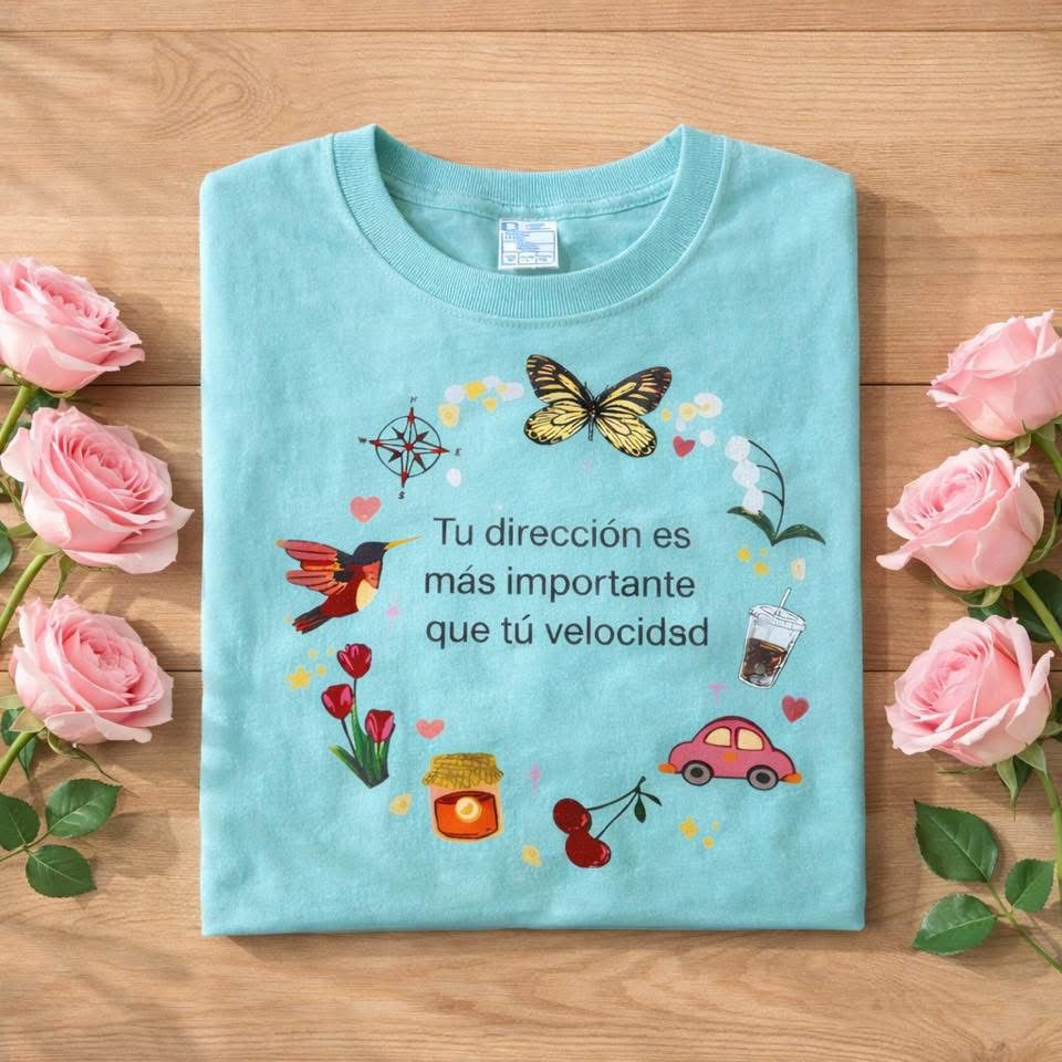 PLAYERA DIRECTION AQUA