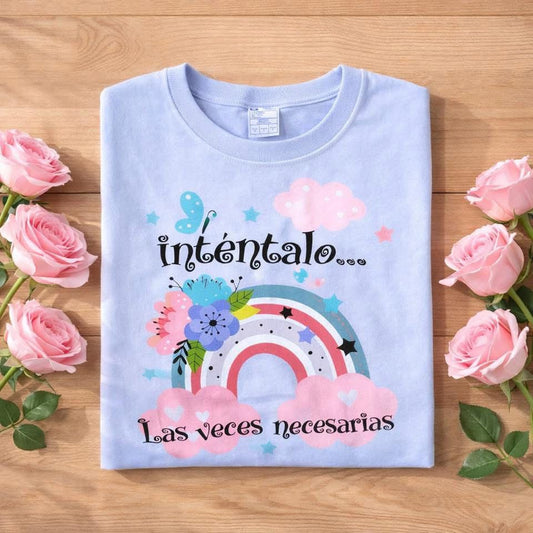 PLAYERA RAINBOW-INT AZUL
