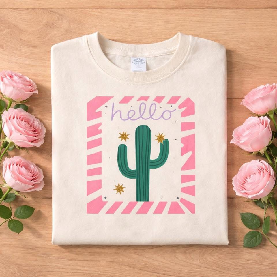 PLAYERA HELLOCACTUS BEIGE