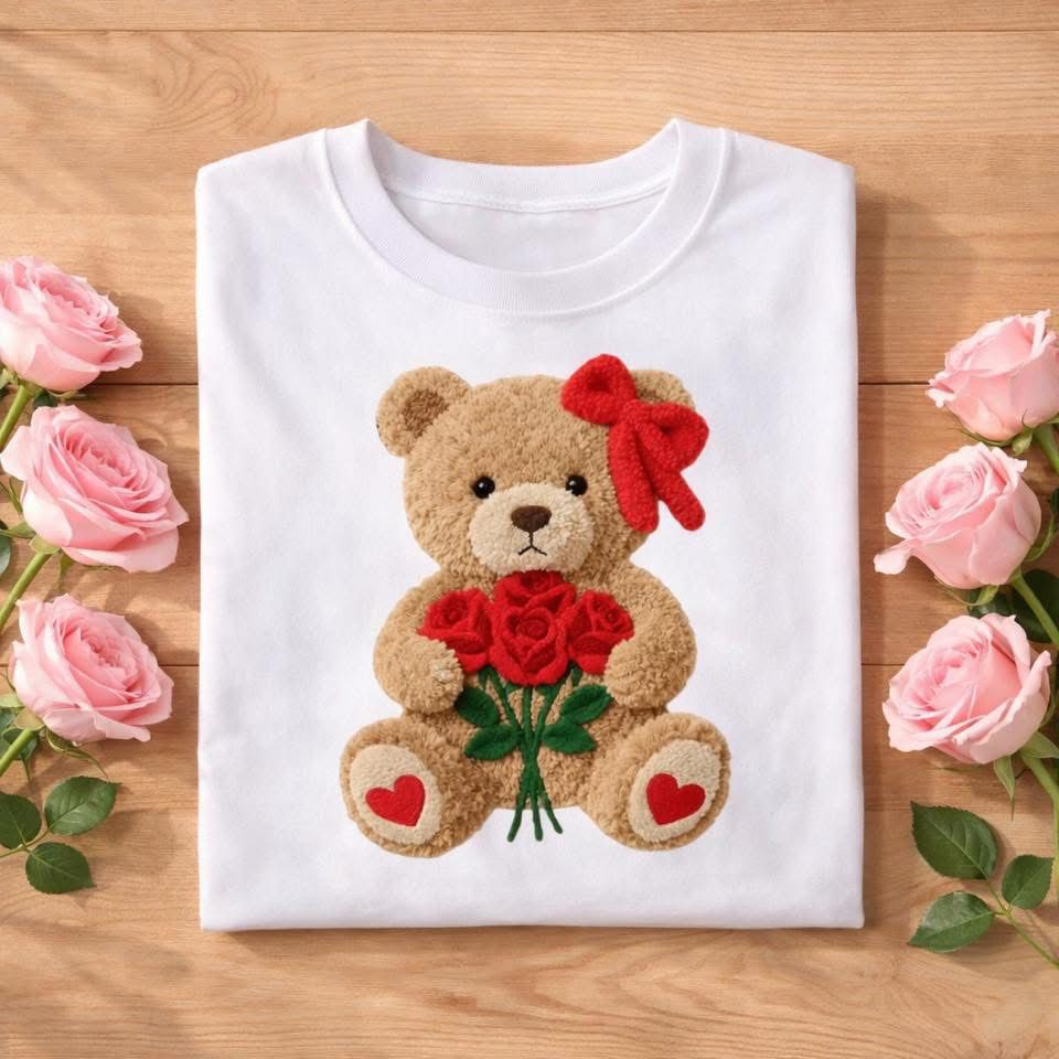 PLAYERA OSITOFLOWERA BLANCO