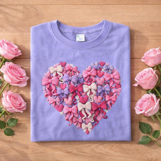 PLAYERA MOÑOSHEART LILA