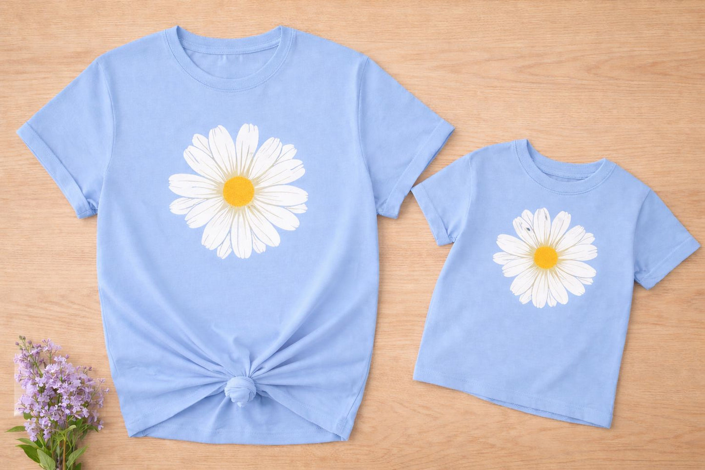 PLAYERA BLUE DAISY KIDS
