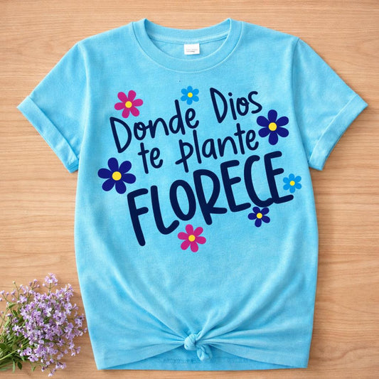 PLAYERA FLORECE BLUE
