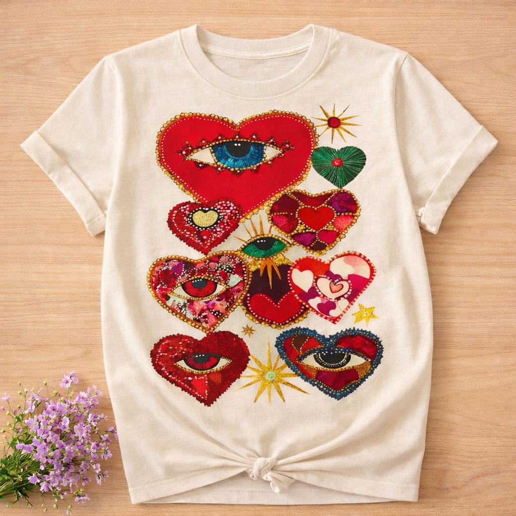 PLAYERA HEART EYE