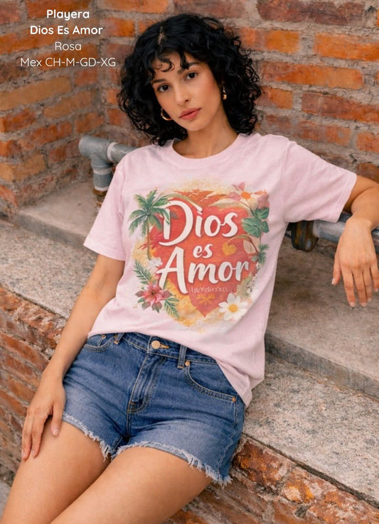 PLAYERA DIOS ES AMOR DAMA