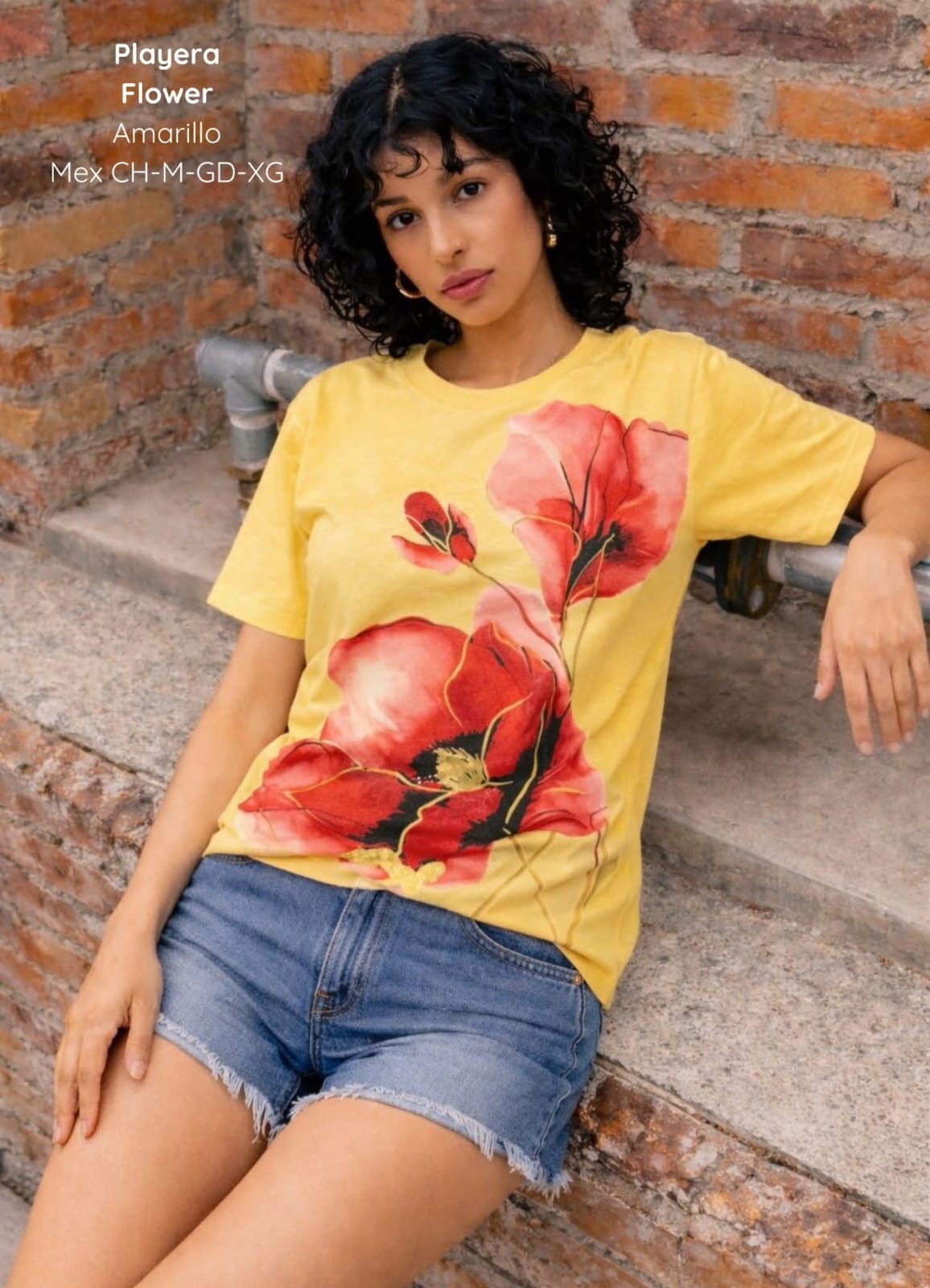PLAYERA FLOWER DAMA