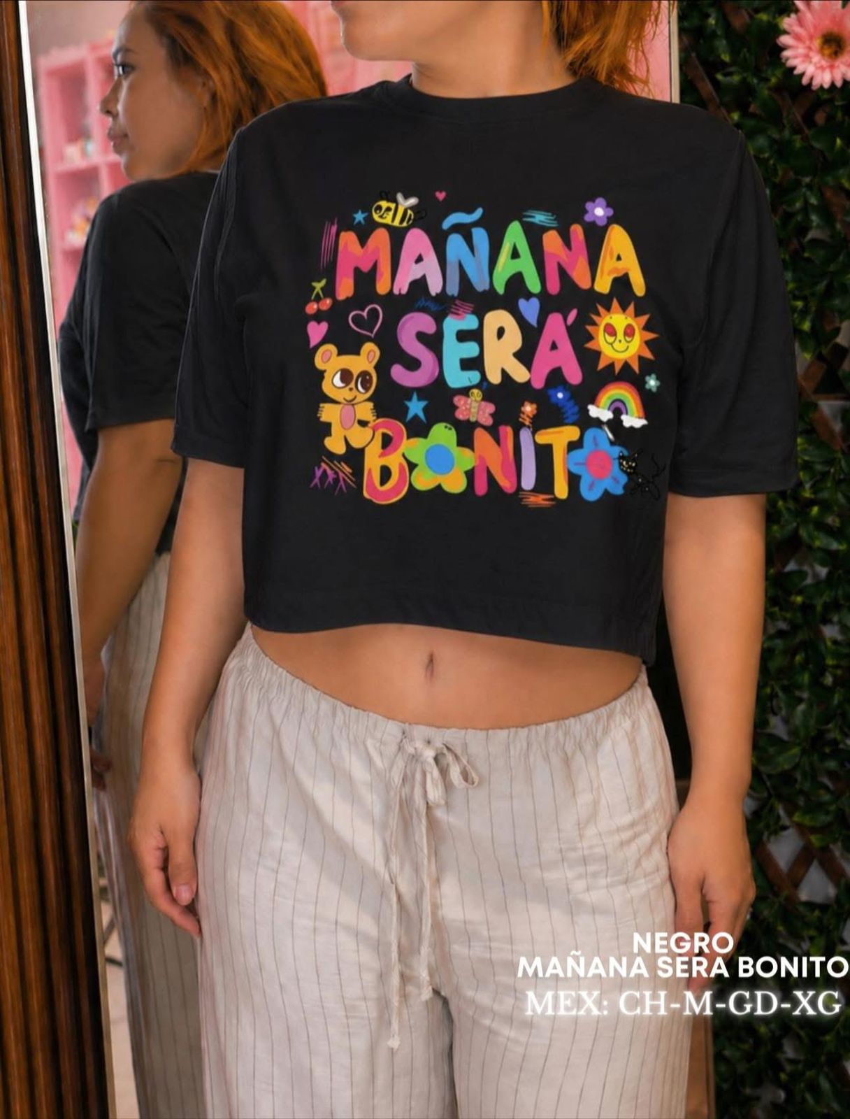PLAYERA CROP OVER MAÑANA SERA BONITO