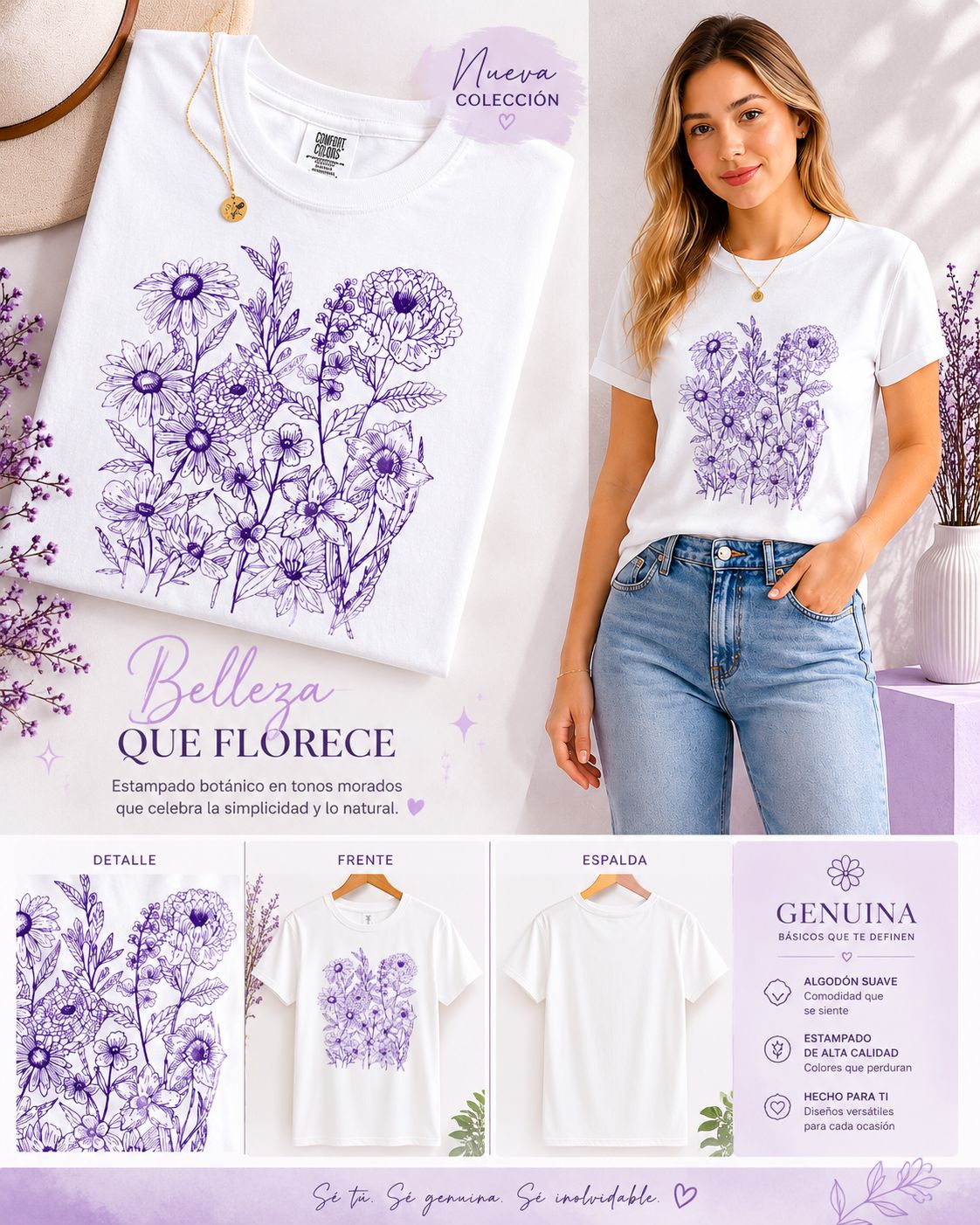 PLAYERA BELLEZA QUE FLORECE