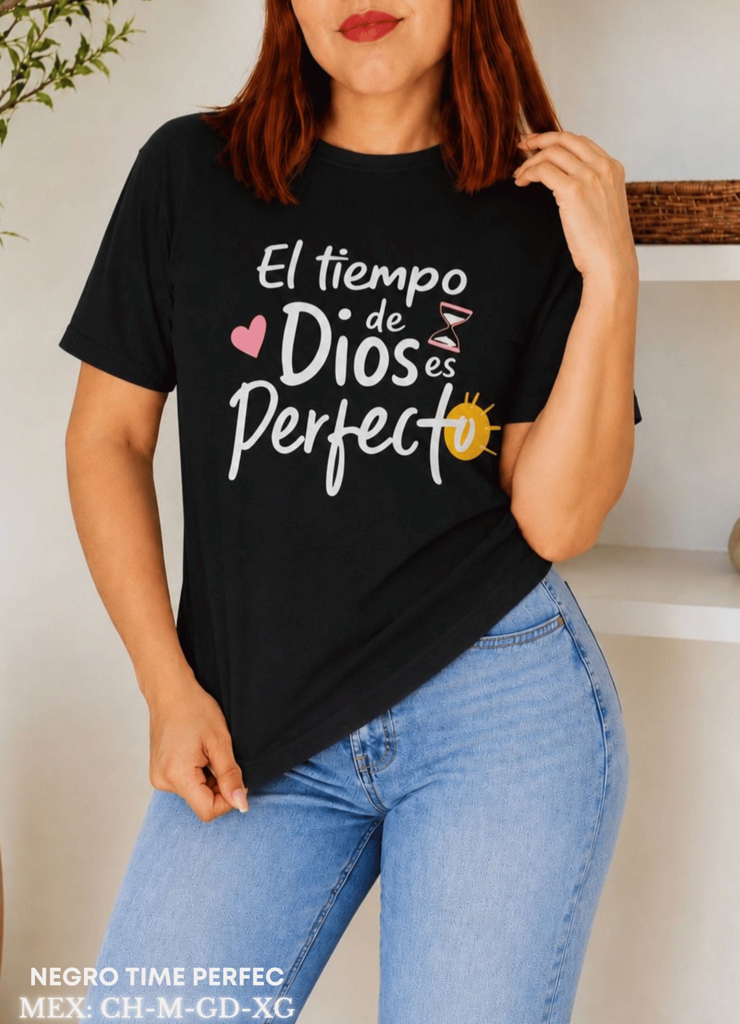 PLAYERA TIME PERFECT NEGRO